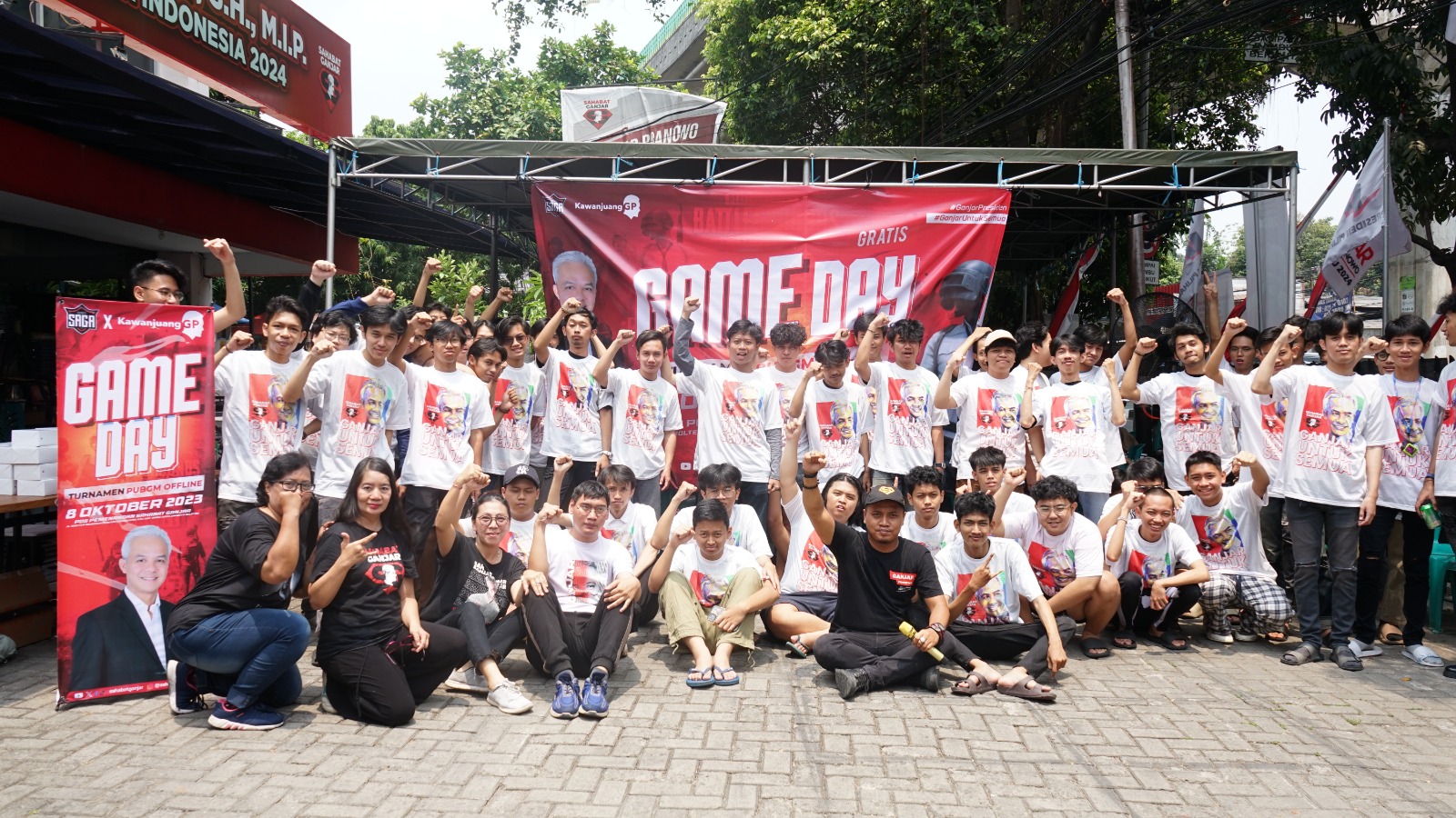 Turnamen e-sport yang digelar Kawan Juang GP dan Sahabat Ganjar di Jakarta Selatan.