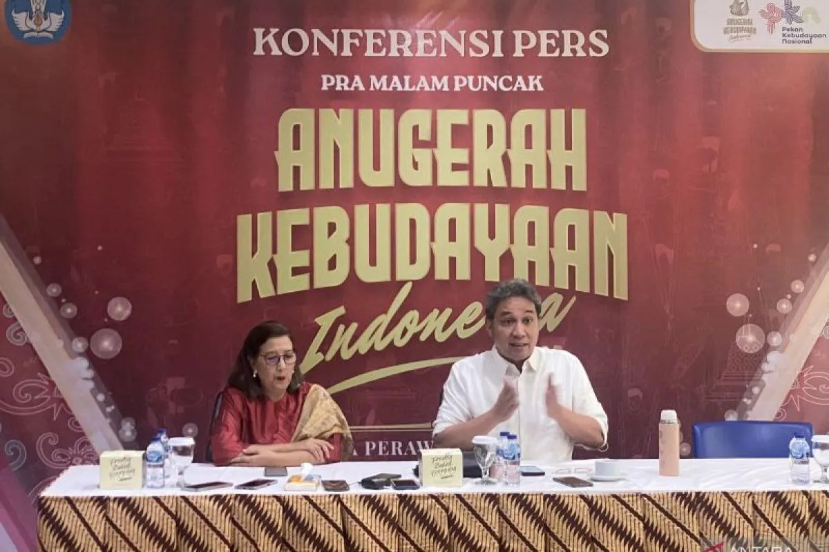 Momen konferensi pers Anugerah Kebudayaan Indonesia