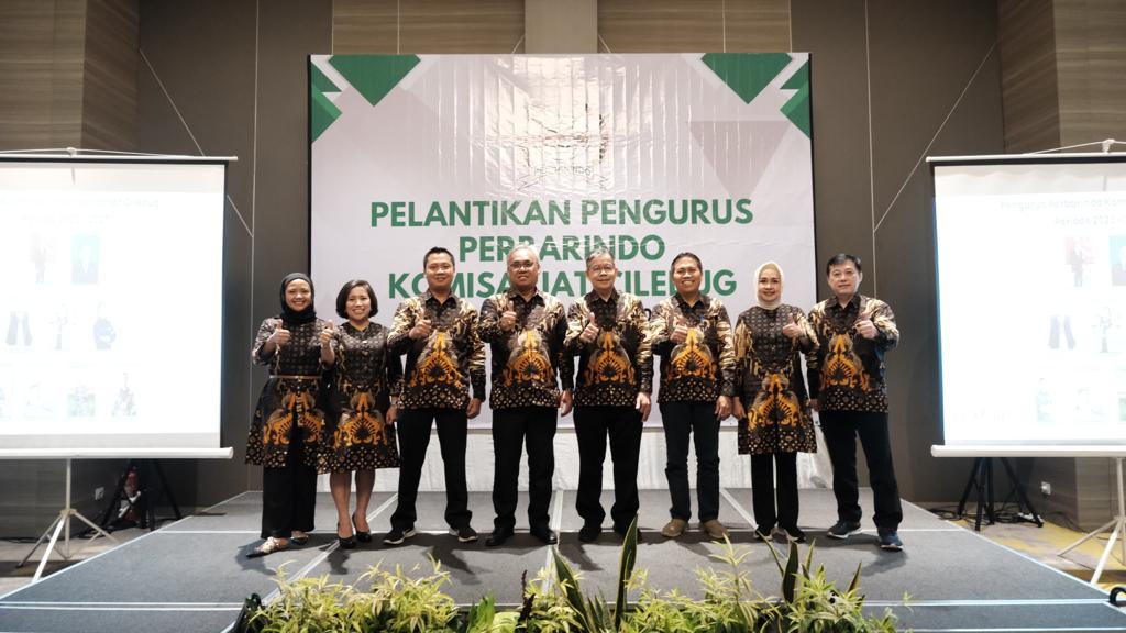 Acara pelantikan pengurus baru Perbarindo Komisariat Ciledug di Hotel Arosa, Ciledug, Kota Tangerang.