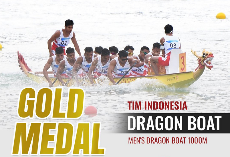 Tim perahu naga Indonesia di Asian Games 2022.