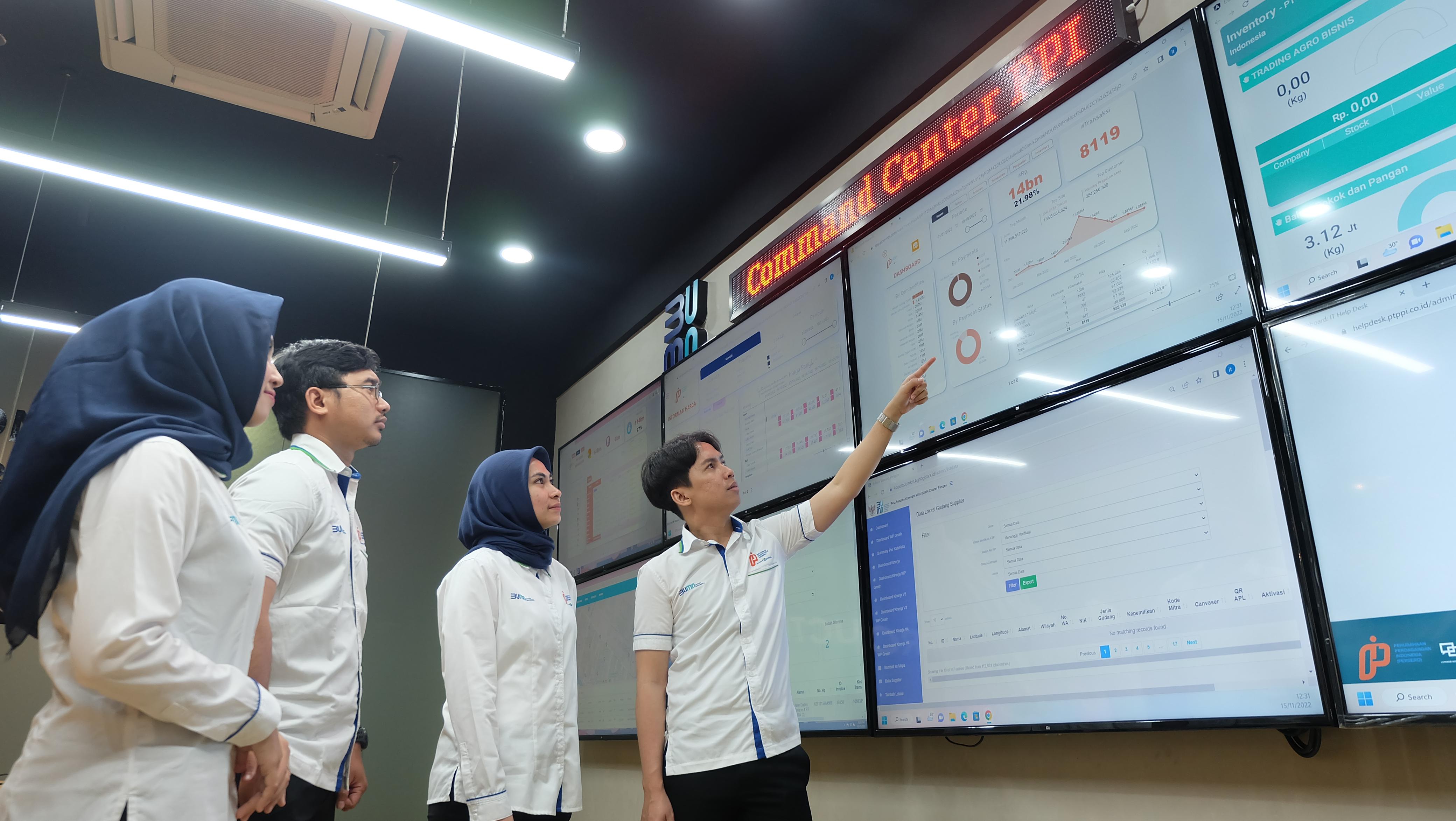Pergerakan harga komoditas dipantau di command center milik PPI.