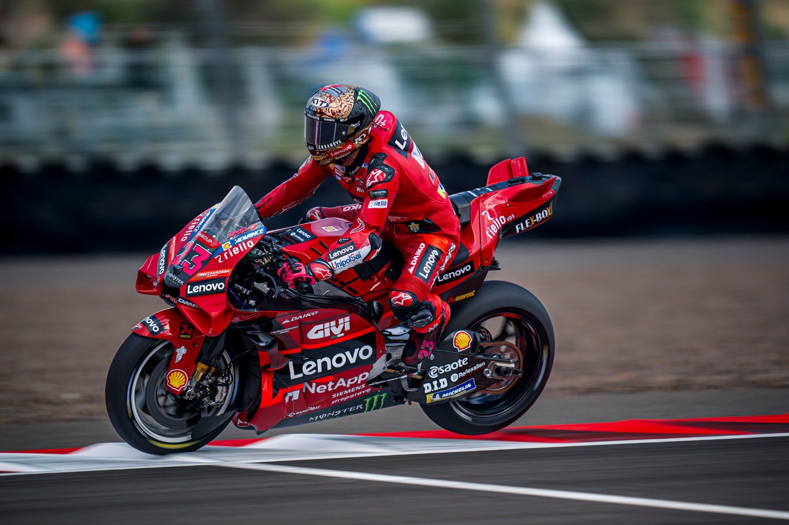 Francesco Bagnaia saat berlaga di MotoGP Indonesia