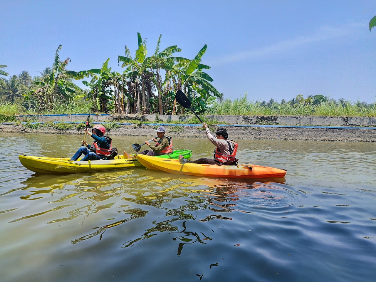 Wisata kano Banjoe Adji di Bantul.
