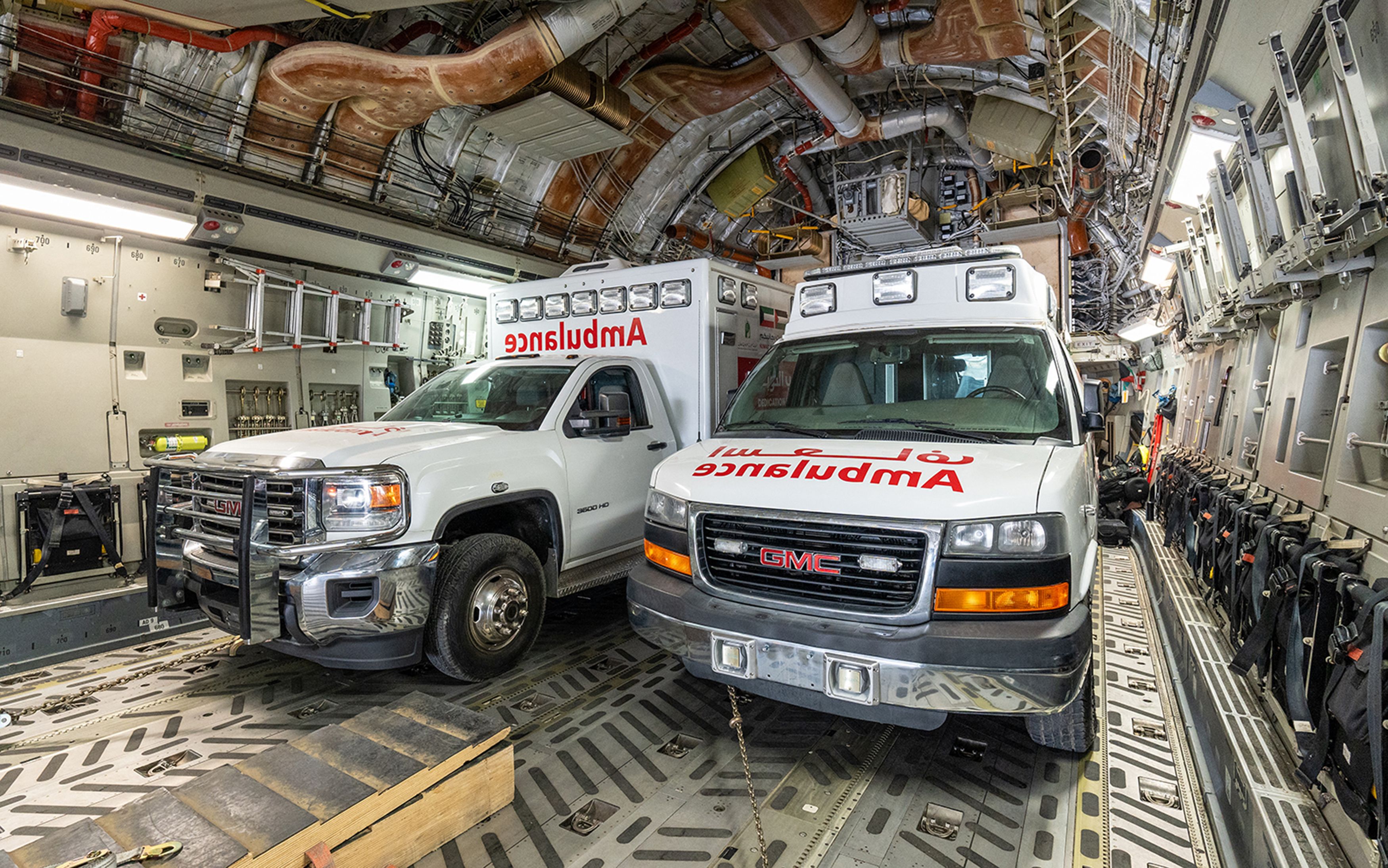 Bantuan kemanusiaan yang disiapkan Kuwait untuk didistribusikan ke Jalur Gaza