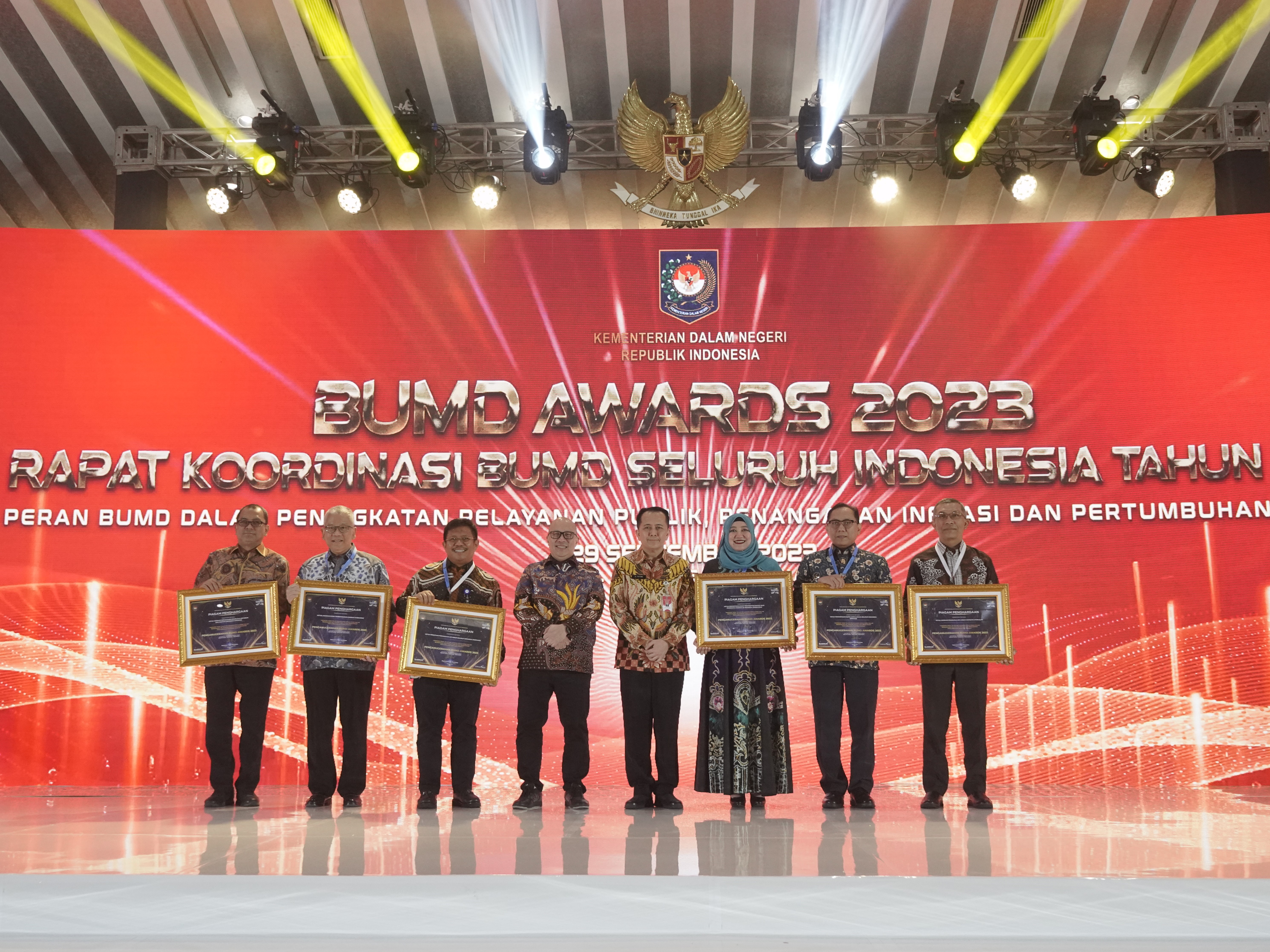 BUMD Awards 2023 dan Koordinasi BUMD Seluruh Indonesia yang diselenggarakan Kementerian Dalam Negeri Republik Indonesia (Kemendagri).
