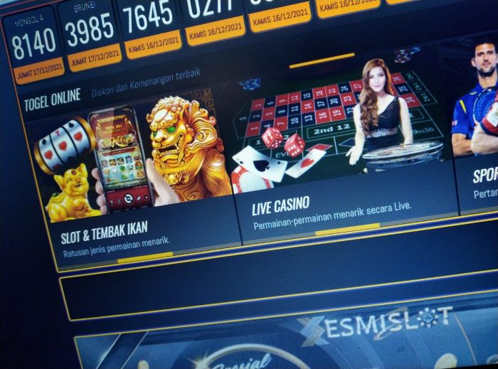 Ilustrasi situs judi online