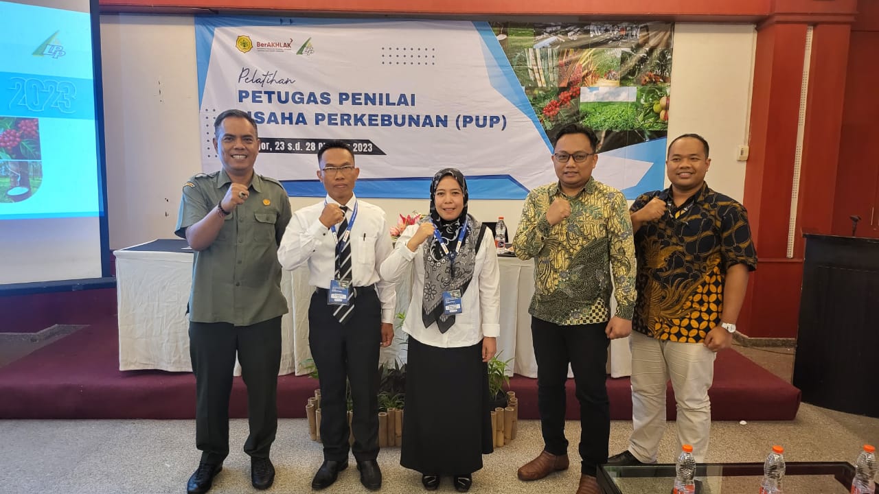 Pelatihan Petugas Penilai Usaha Perkebunan di wilayah Bogor, Jawa Barat (Jabar) pada 23-28 Oktober 2023.