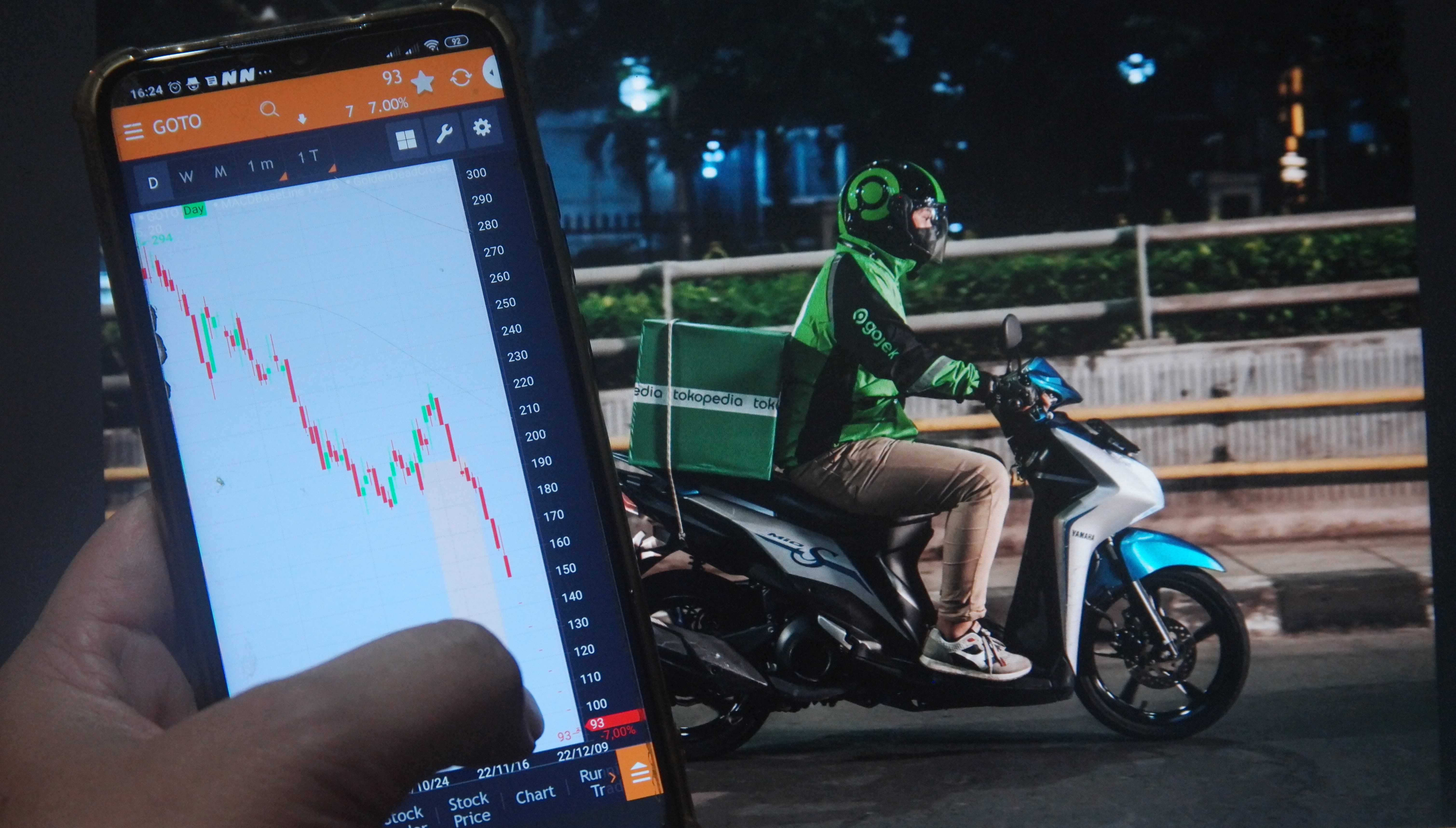 Saham GOTO mengalami auto rejection bawah 