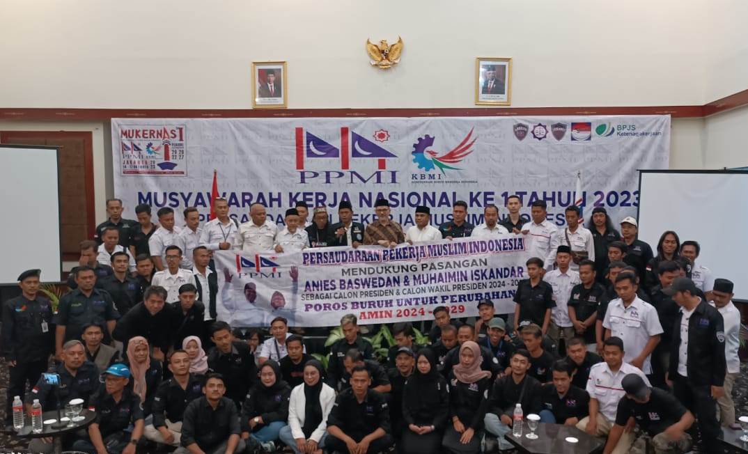 Persaudaraan Pekerja Muslim Indonesia (PPMI) melalui Musyawarah Kerja Nasional (Mukernas) 2023 di Jakarta, Senin (16/10) malam. 