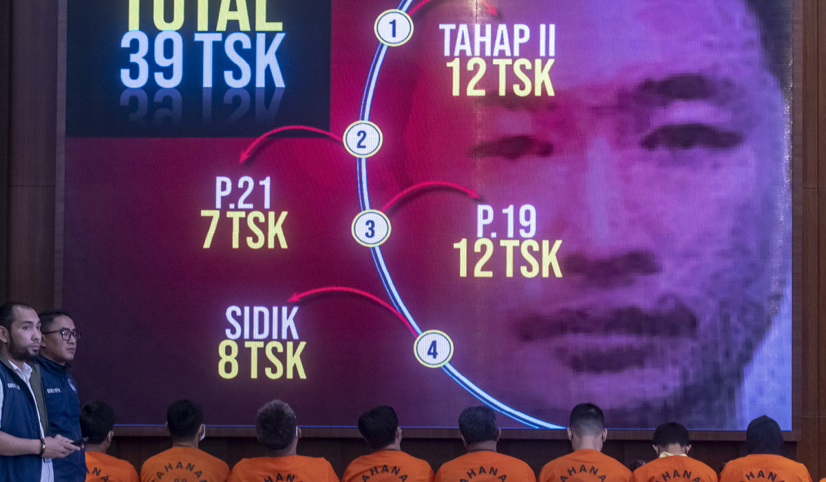  Tersangka dugaan kasus tindak pidana narkoba jaringan Fredy Pratama.