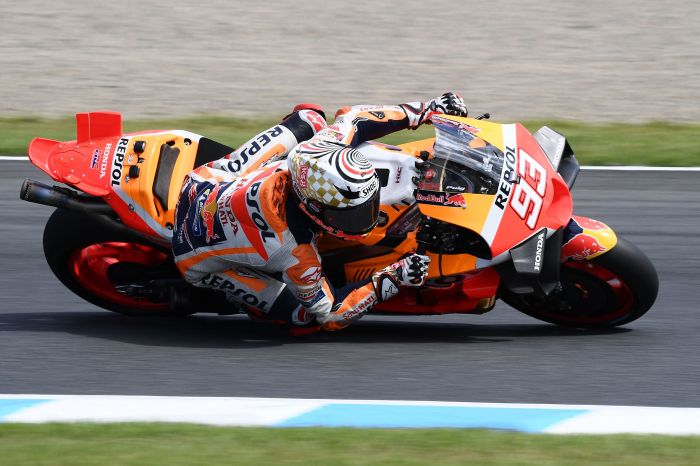 Pembalap Repsol Honda Marc Marquez 