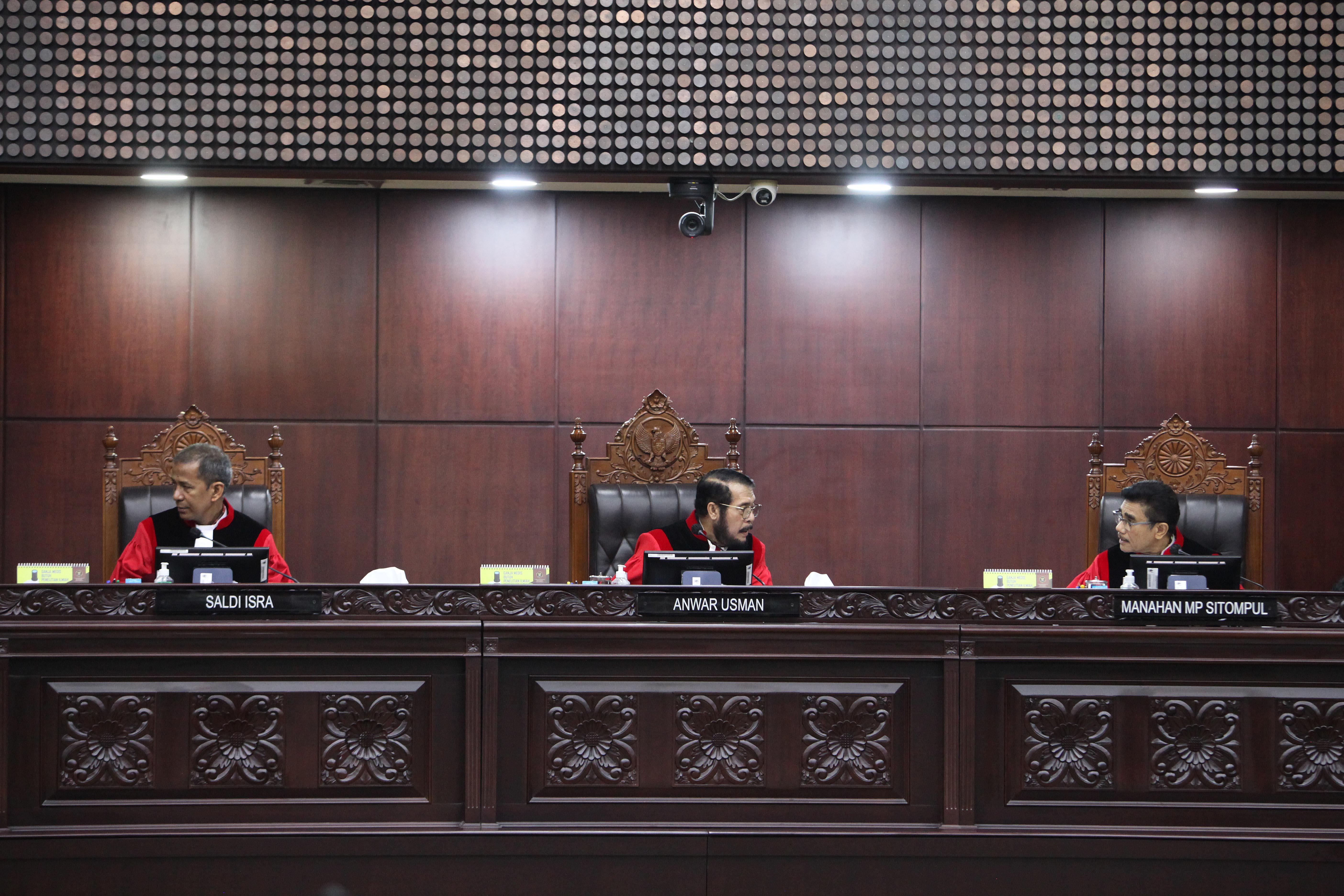 Suasana sidang di Mahkamah Konstitusi