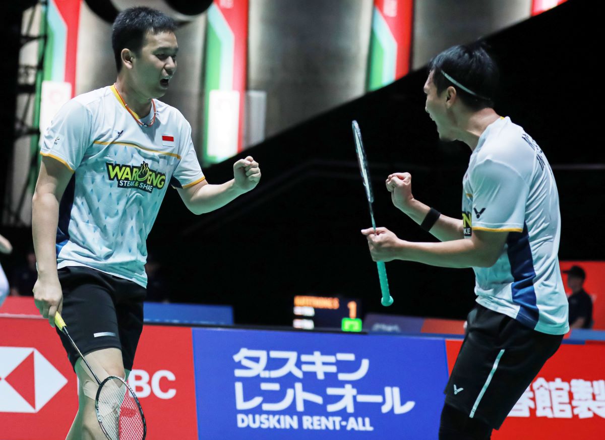 Pasangan ganda putra Hendra Setiawan/Mohammad Ahsan