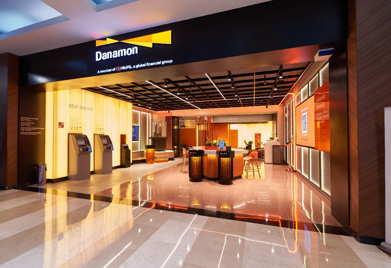 Konsep salah satu cabang Bank Danamon