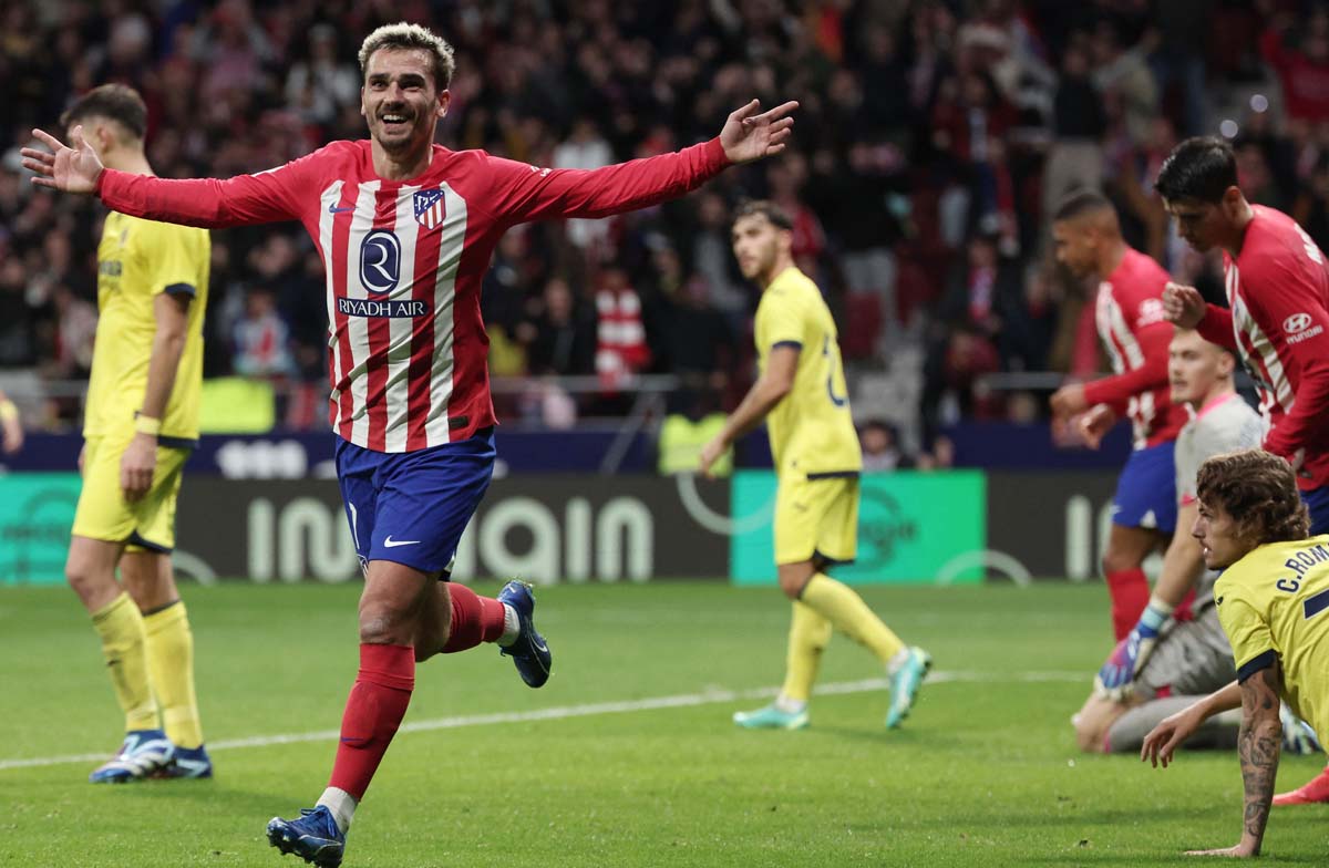 Penampilan Antoine Griezmann yang brilian membantu Atletico Madrid menang atas Villarreal 3-1.