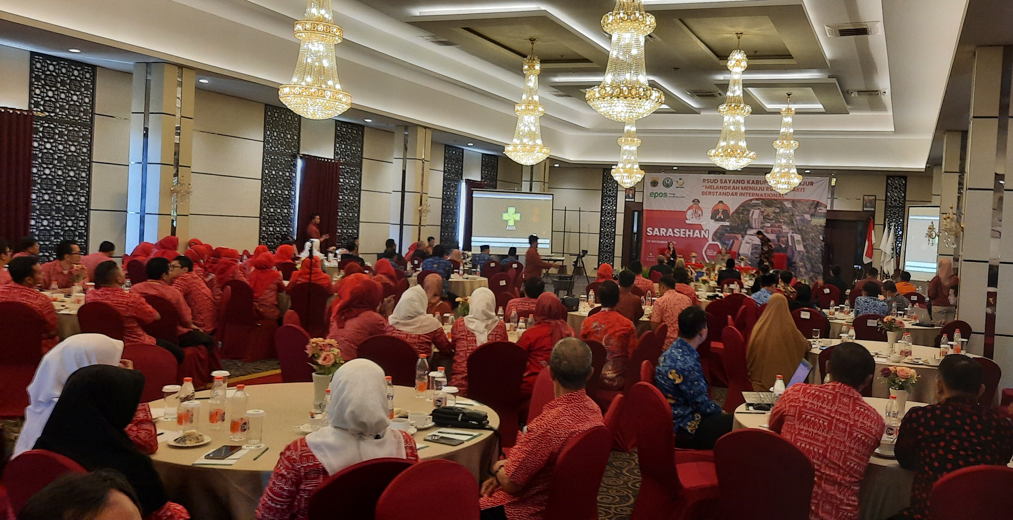 Sarasehan RSUD Sayang Cianjur Melangkah Menuju Rumah Sakit Berstandar Internasional digelar, Rabu (29/11).