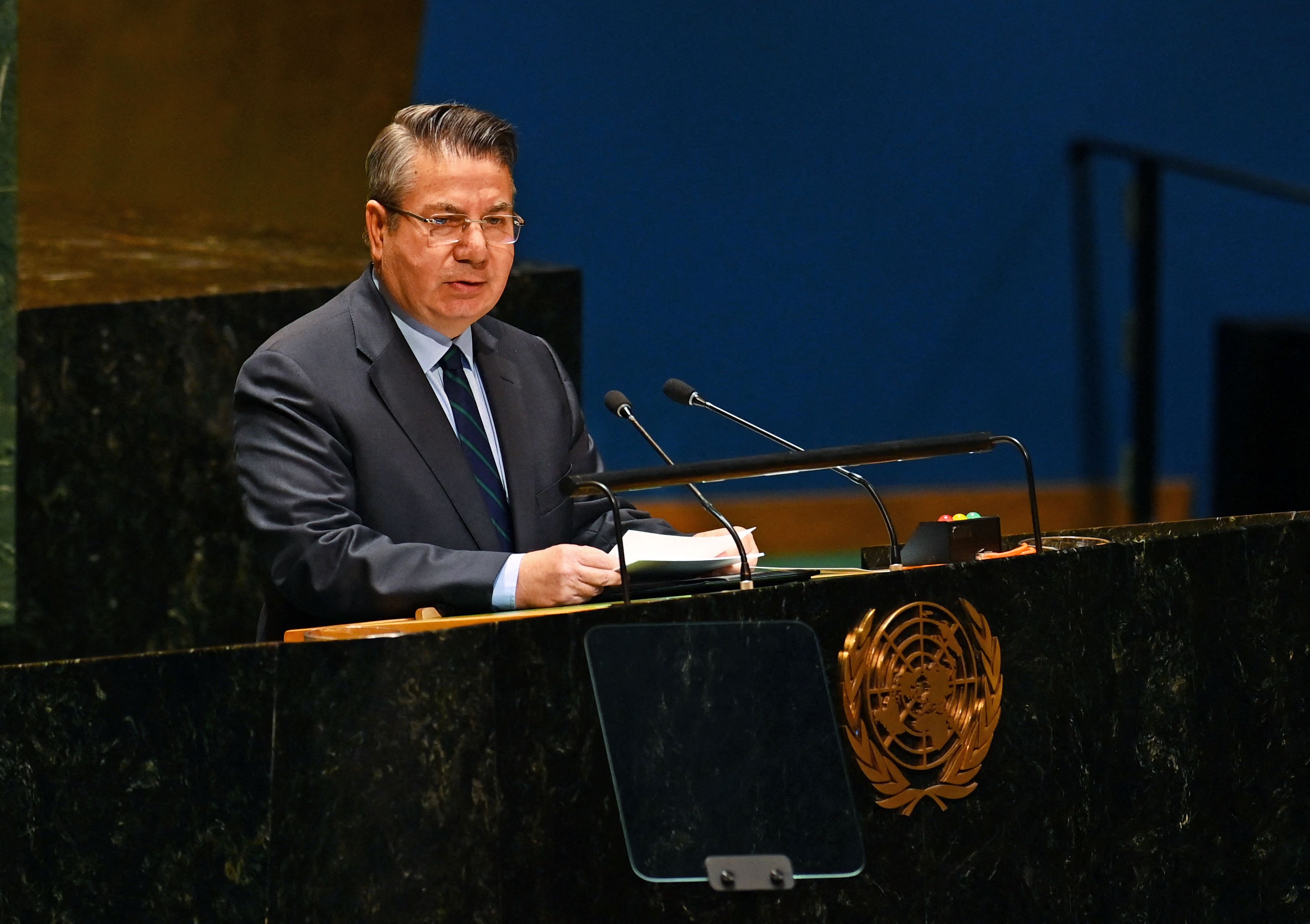 UTUSAN Turki untuk PBB Sedat Onal.