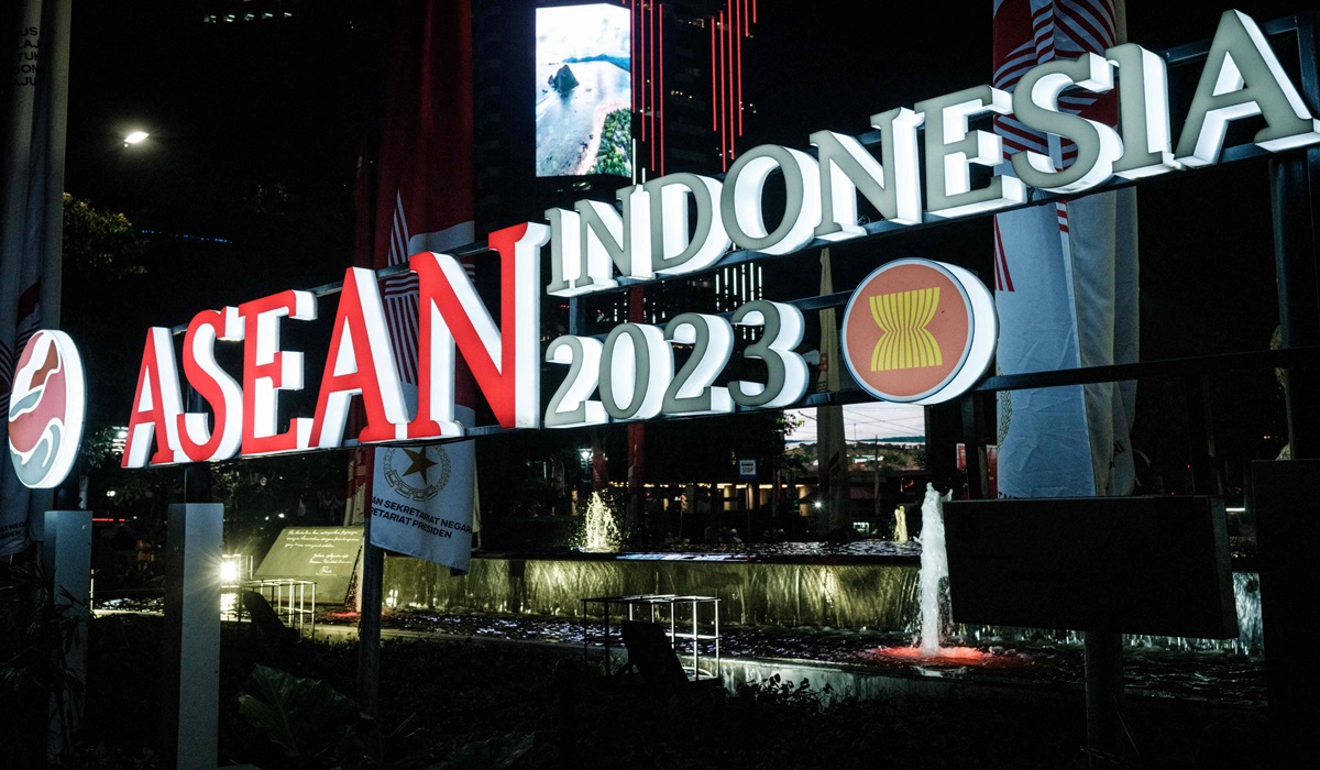 Logo KTT ASEAN 2023 di Jakarta