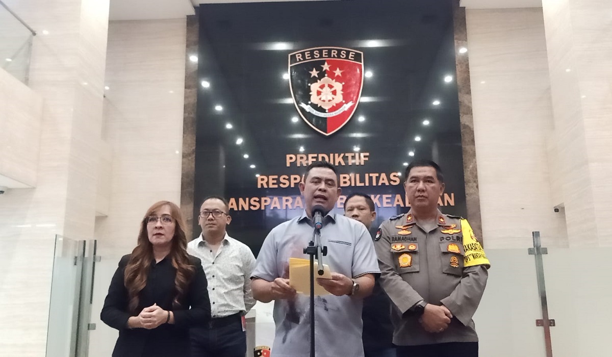 Dirtipideksus Bareskrim Polri Brigjen Whisnu Hermawan dalam konferensi pers di Bareskrim Polri