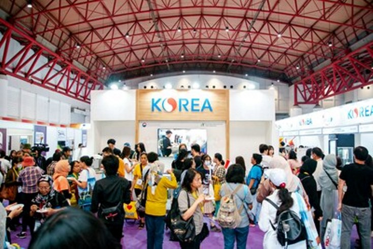 Paviliun Korea di Jakarta International Food Expo 2023.