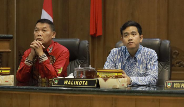 BAKAL calon wakil presiden (Bacawapres) Gibran Rakabuming Raka di Balaikota Surakarta, Rabu, 8 November 2023