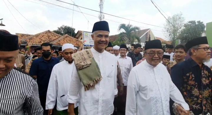 Ganjar di  Pondok Pesantren Al Muhajirin. Purwakarta.