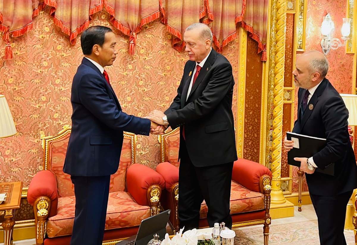 Presiden Joko Widodo dan Presiden Turki Recep Tayyip Erdogan sepakat kerja sama menyelesaikan masalah konflik di Gaza.