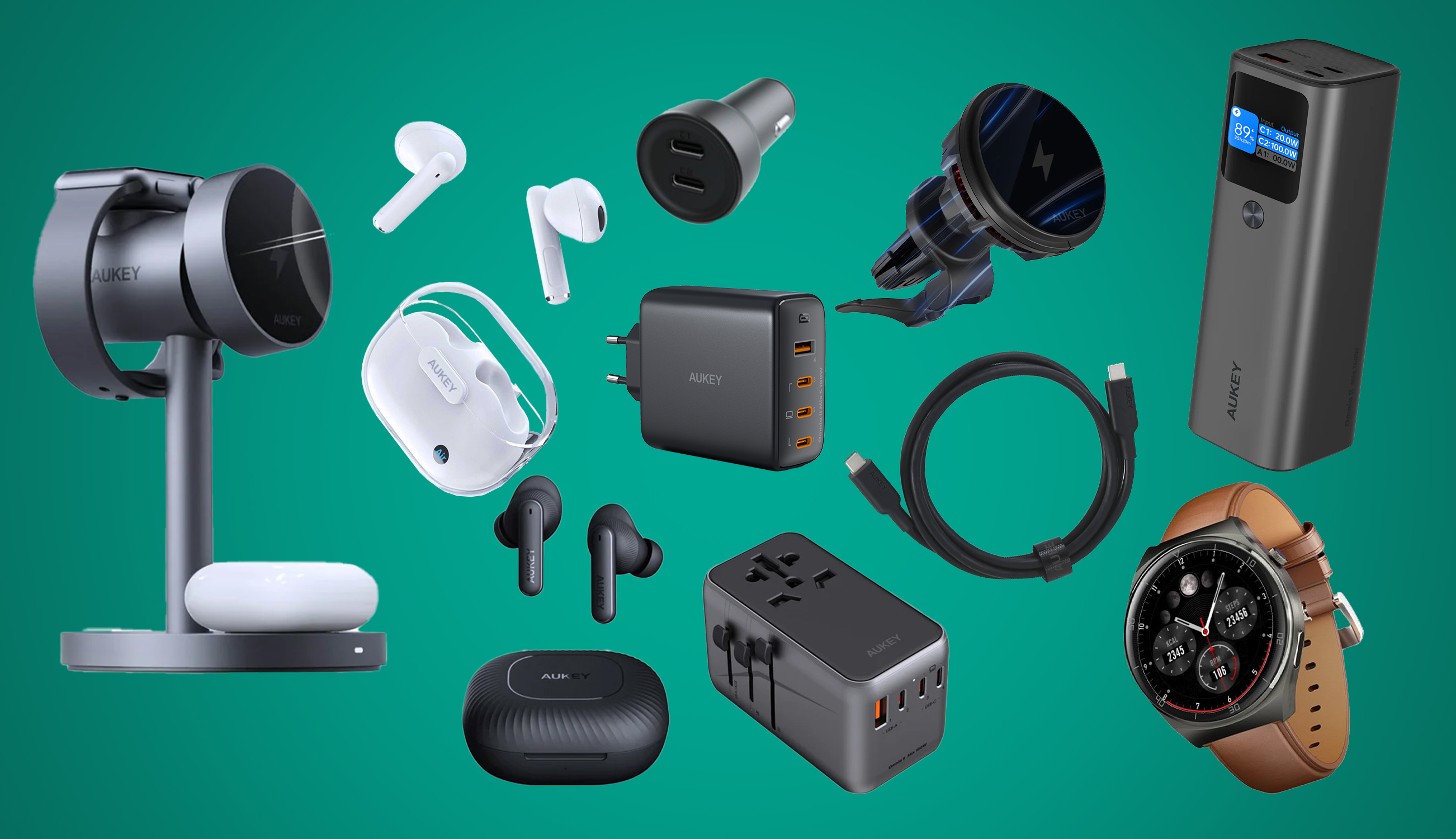 Deretan aksesori untuk gadget dari AUKEY.