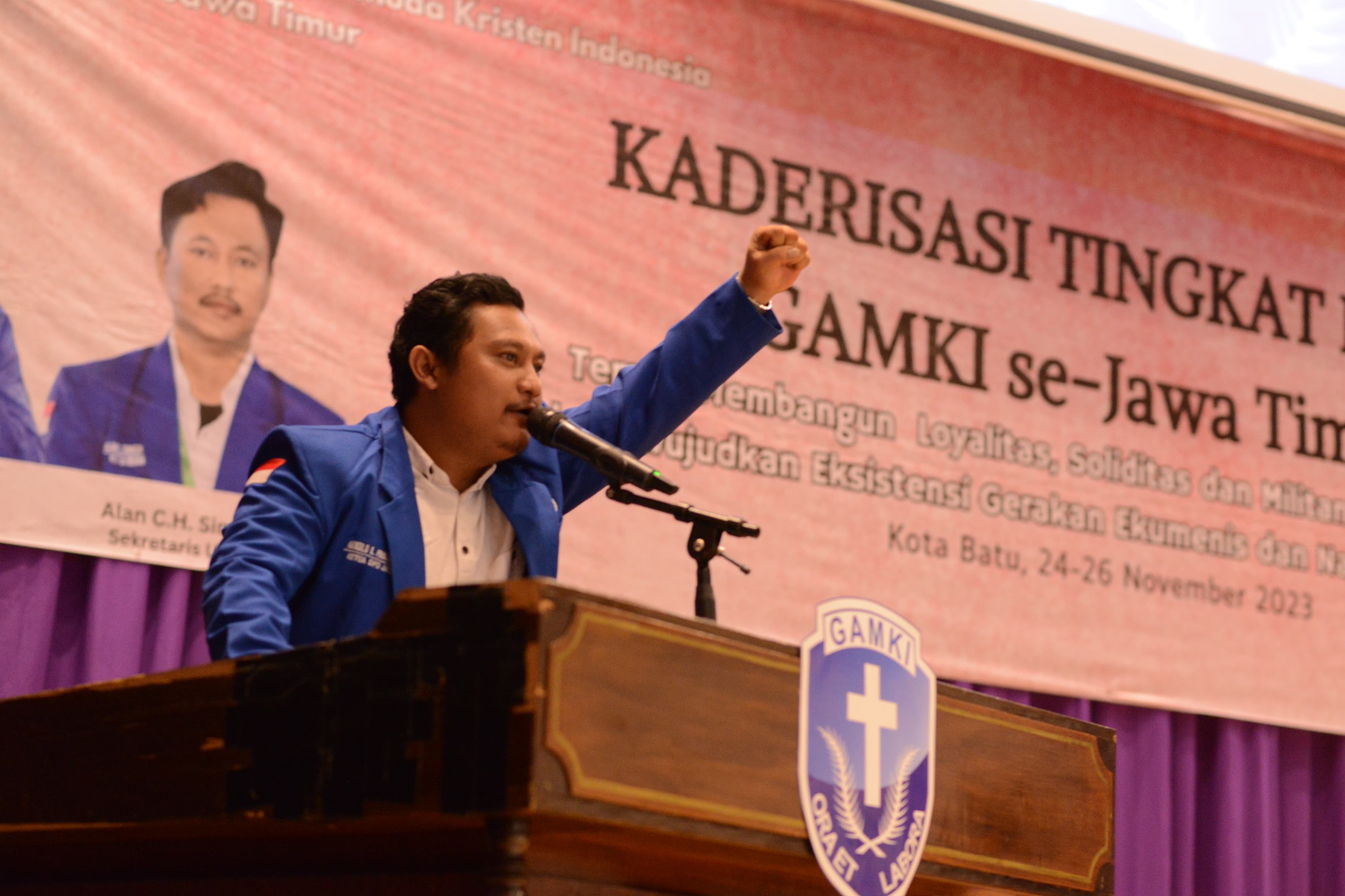 Ketua DPD Gerakan Angkatan Muda Kristen Indonesia (GAMKI) Jawa Timur Arnold L Panjaitan