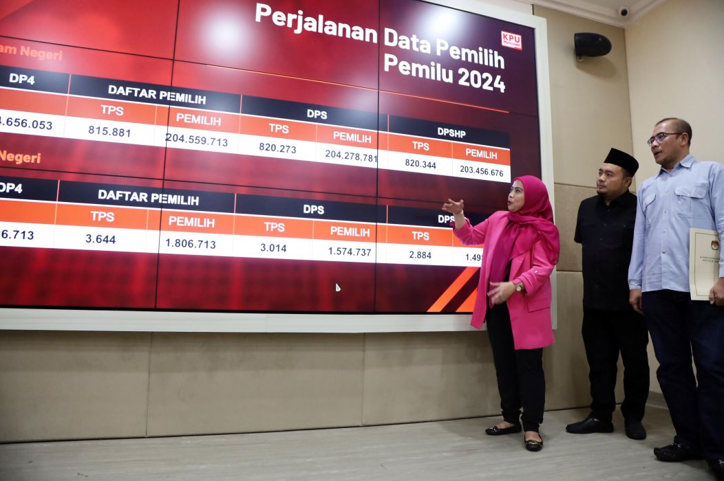 Komisioner KPU Betty Epsilon Idroos memberikan paparan terkait dengan pemutakhiran data pemilih Pemilu 2024 