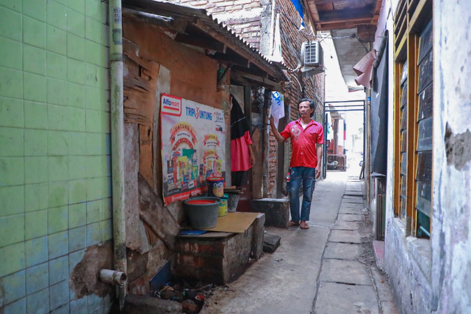 Potret rumah tidak layak huni di Kelurahan Tanah Tinggi, Johar Baru, Jakpus.