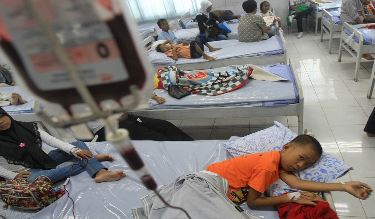 Sejumlah anak-anak penderita talasemia tengah melakukan transfusi darah di RS. Cipto Mangunkusomo, Jakarta.