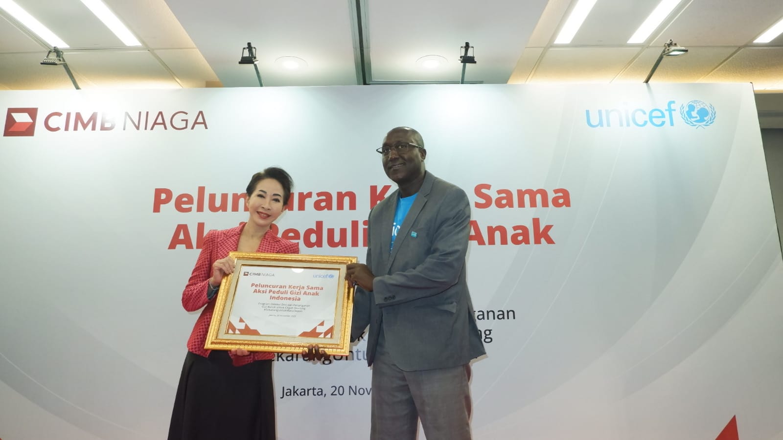  Peluncuran Kerja Sama Aksi Peduli  Anak kerja sama CIMB Niaga dan UNICEF