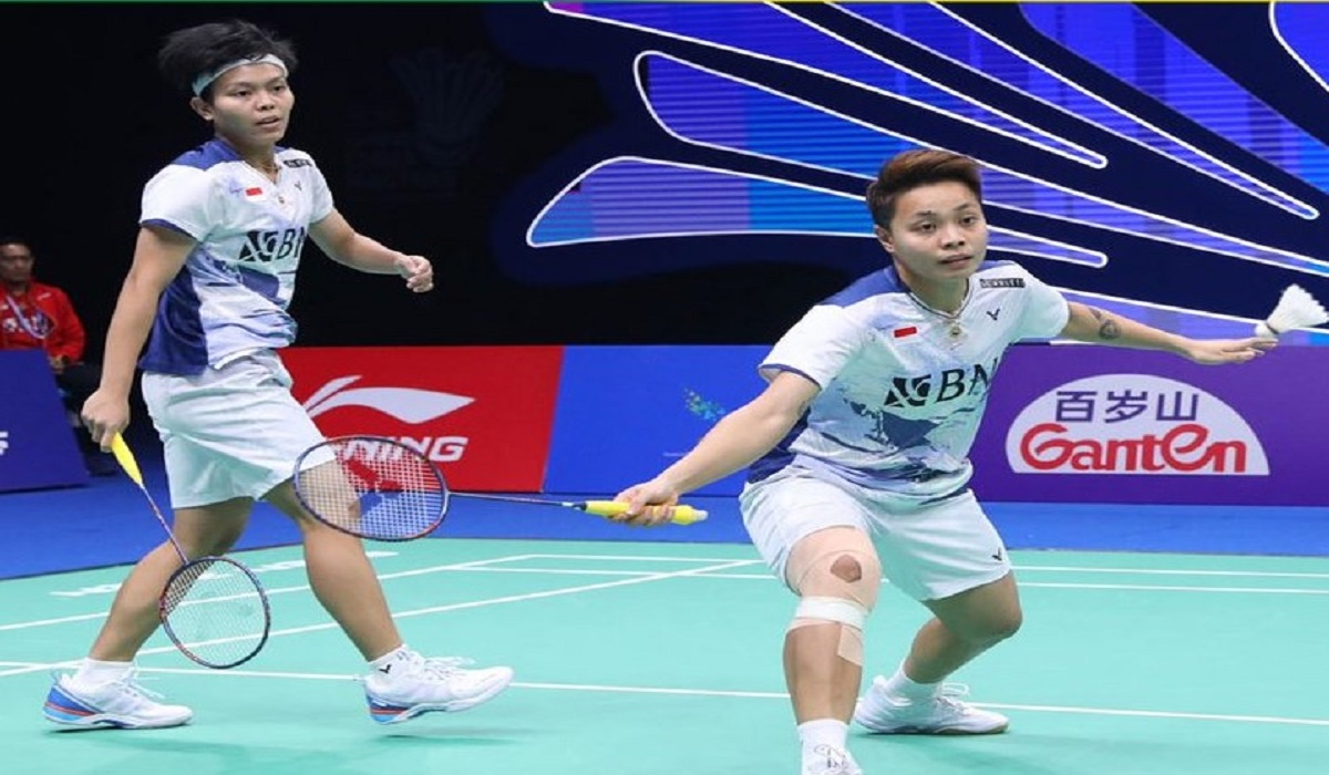 Pasangan ganda putri Apriyani Rahayu/Siti Fadia Ramadhanti