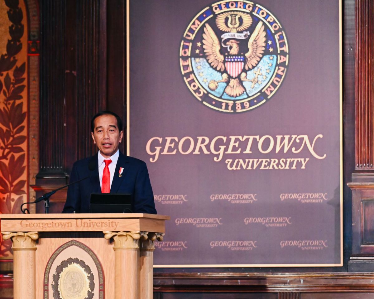 Jokowi Serukan Perdamaian di Palestina dalam Pidato di Georgetown University