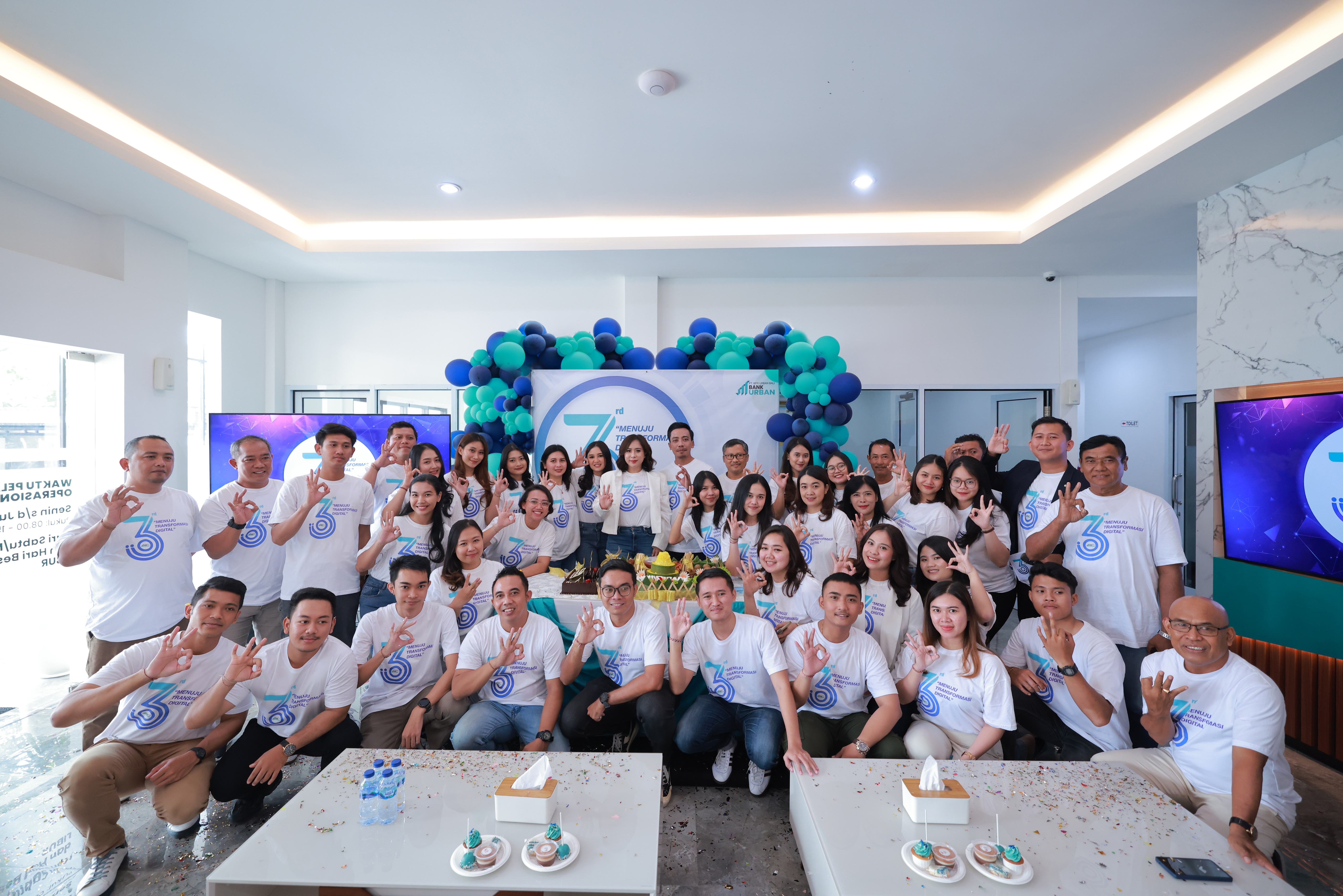 Bank Urban menggelar ulang tahun ketiga di Banking Hall Kantor Bank Urban, Badung, Bali.