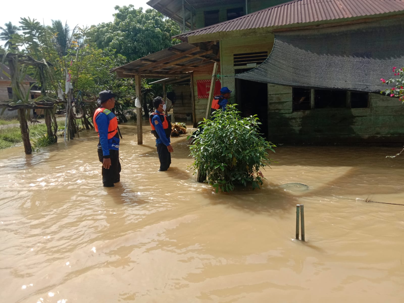 Banjir melanda Kabupaten Aceh Tamiang, Aceh. 