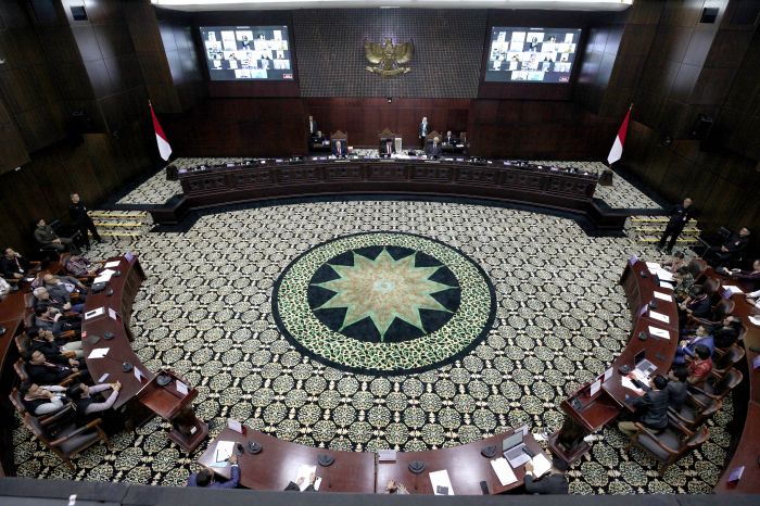 Pembacaan putusan Majelis Kehormatan MK yang mencopot Anwar Usman sebagai Ketua MK