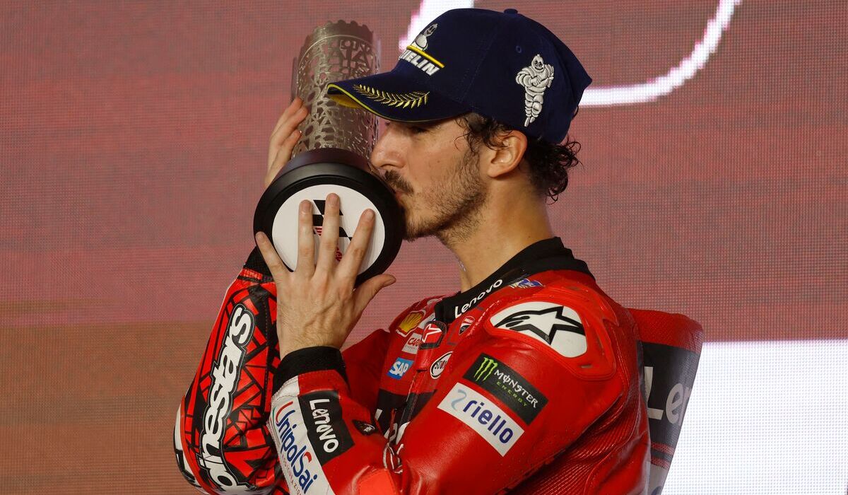 Pembalap MotoGP tim Ducati Lenovo Team asal Italia, Francesco Bagnaia.