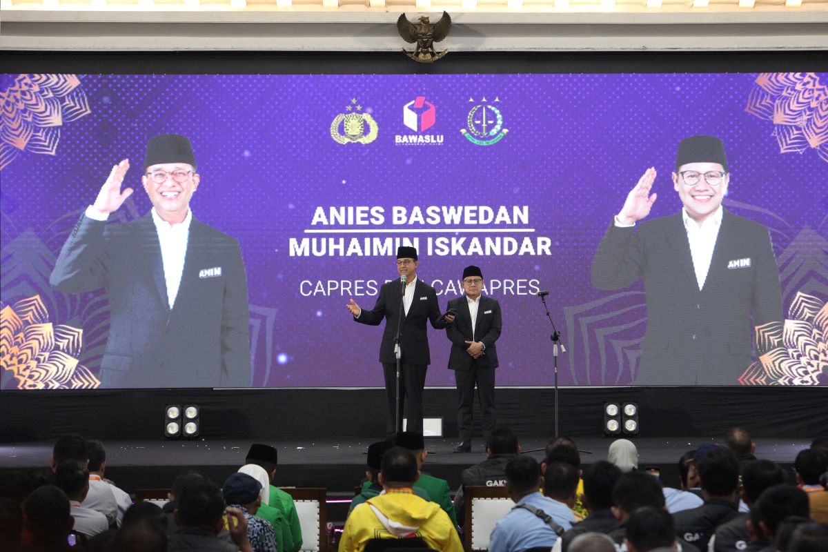 Pasanan calon presiden dan wakil presiden Anies Baswedan dan Muhaimin Iskandar