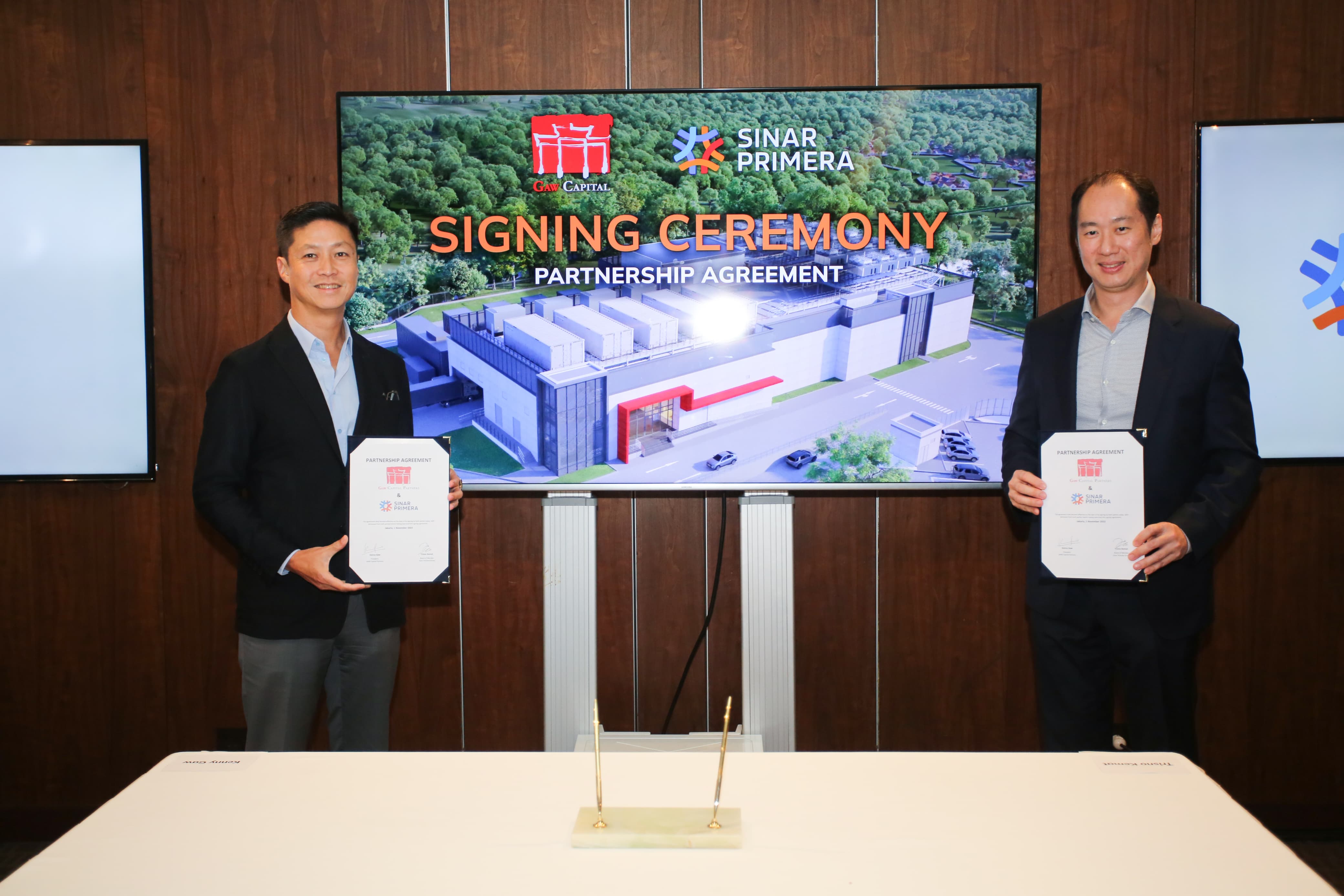 Kerja sama SInar Primera dengan gaw Capital dalam pembangunan pusat data di Batam