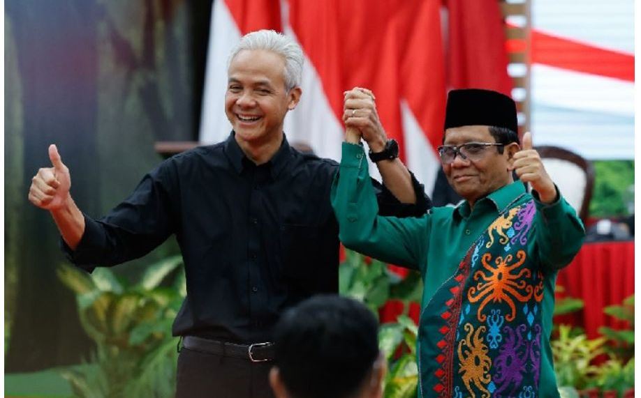 Capres-Cawapres Ganjar Pranowo-Mahfud MD.