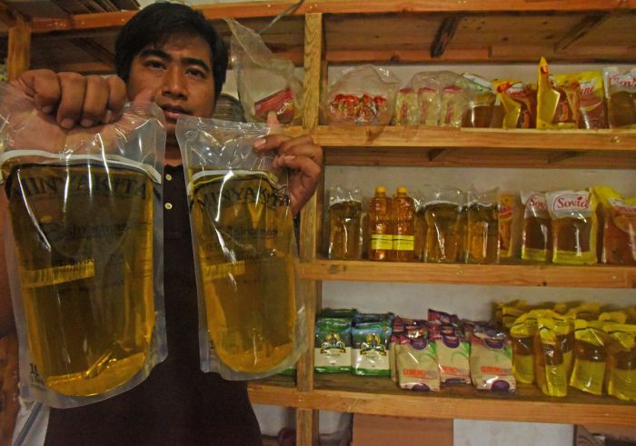 Ilustrasi minyak goreng yang sempat langka di masyarakat. 