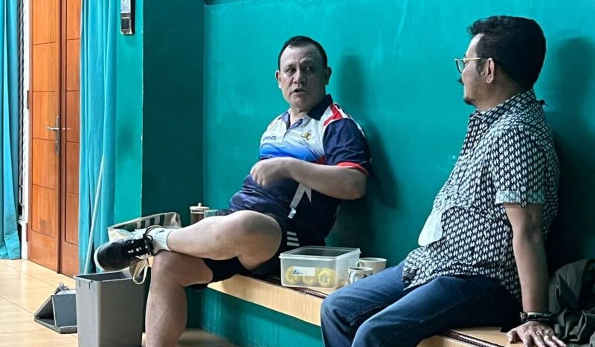 Ketua KPK Firli Bahuri saat bertemu dengan Syahrul Yasin Limpo.