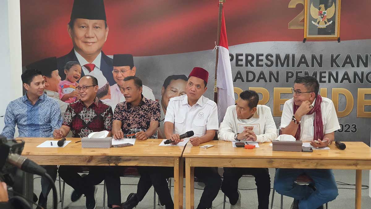 Konpers Tim Kampanye Nasional (TKN) Prabowo Subianto-Gibran Rakabuming Raka. 