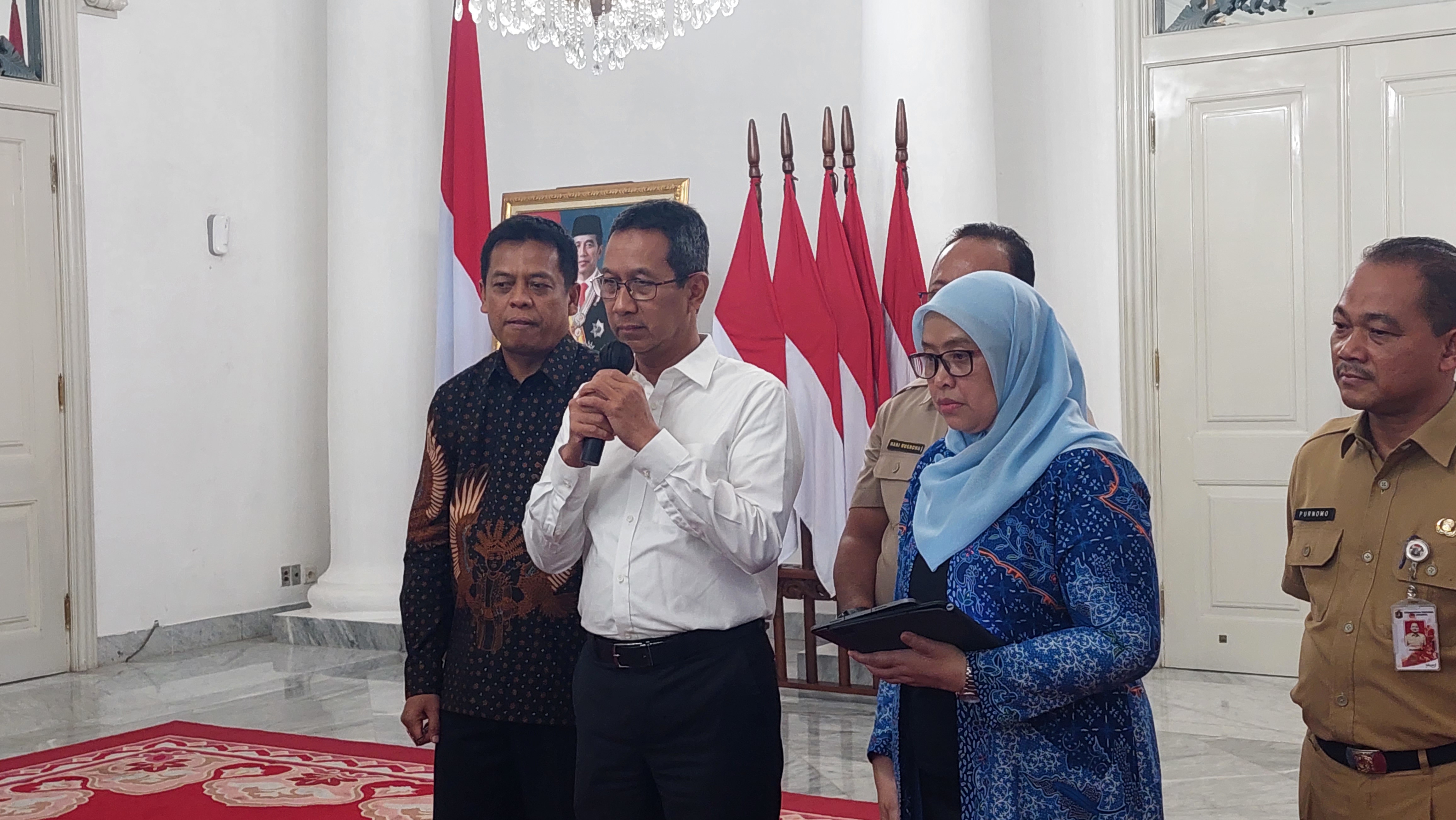 PJ Gubernur DKI Jakarta saat pengumuman UMP 2024 Jakarta, Selasa (21/11).