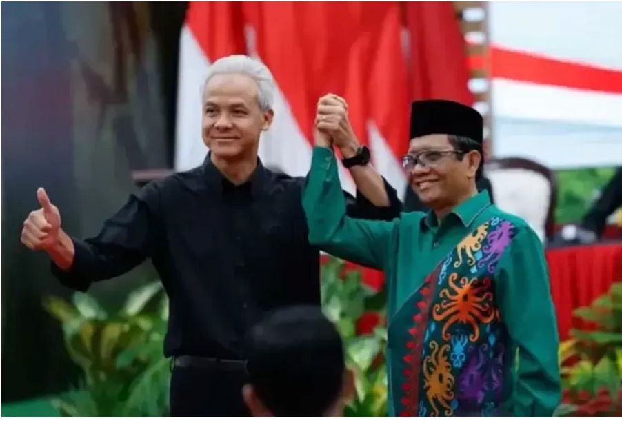 Pasangan capres-cawapres Ganjar Pranowo-Mahfud Md.