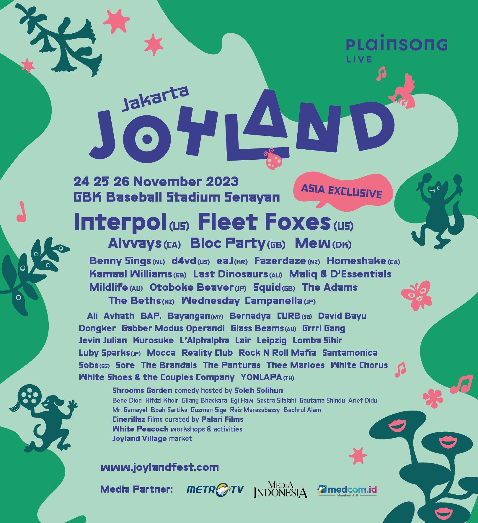 Joyland Festival Jakarta Lengkapi Penampilan dengan D4vd, EAJ, dan Masih Banyak Lagi 