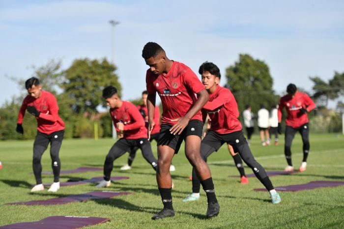 Timnas U-17 tengah menjalani sesi latihan