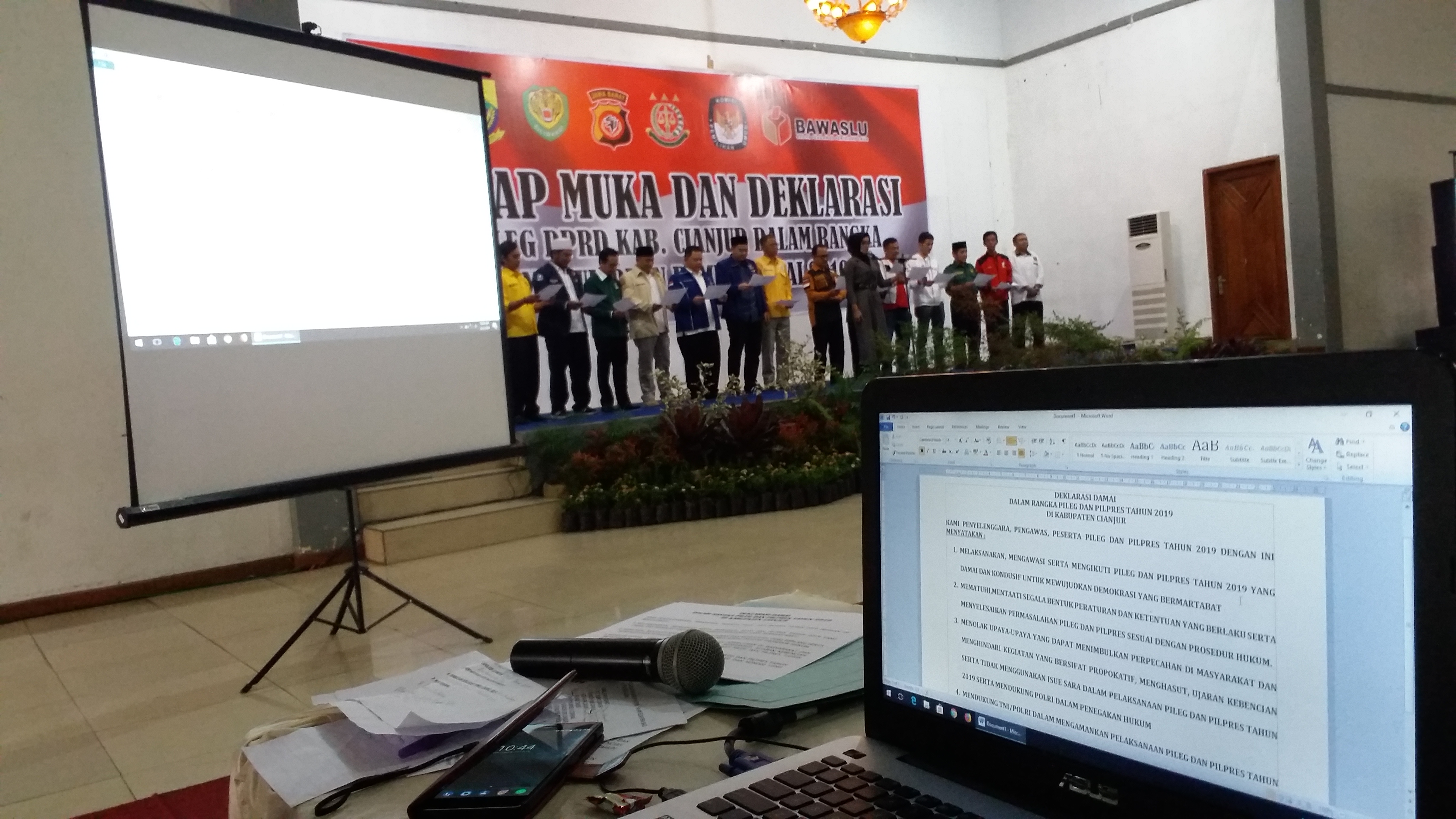 Sejumlah pengurus partai politik menyerukan pemilu damai